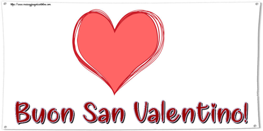Cartoline di San Valentino - Buon San Valentino! ~ disegnare con il cuore - messaggiauguricartoline.com
