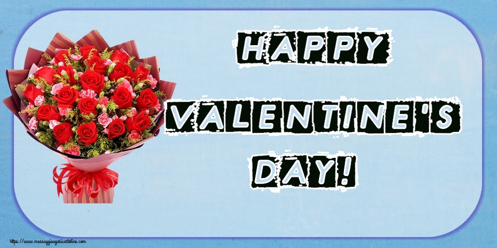 San Valentino Happy Valentine's Day! ~ rose rosse e garofani