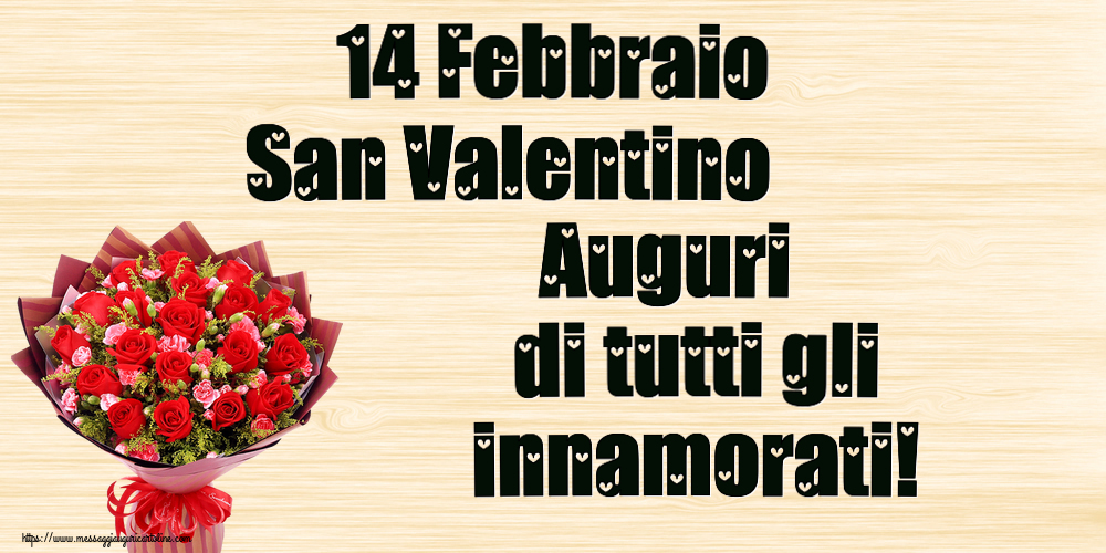 San Valentino 14 Febbraio San Valentino Auguri di tutti gli innamorati! ~ rose rosse e garofani