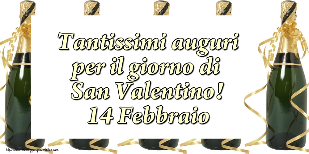 Cartoline di San Valentino - Tantissimi auguri per il giorno di San Valentino! 14 Febbraio - messaggiauguricartoline.com