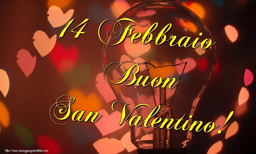 Cartoline di San Valentino - 14 Febbraio Buon San Valentino! - messaggiauguricartoline.com