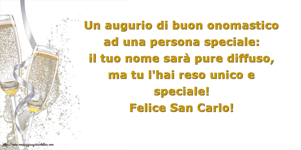 Felice San Carlo!