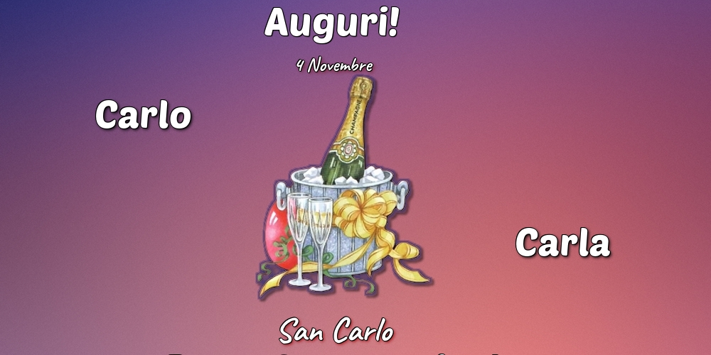 Cartoline di San Carlo - 4 Novembre - San Carlo - messaggiauguricartoline.com
