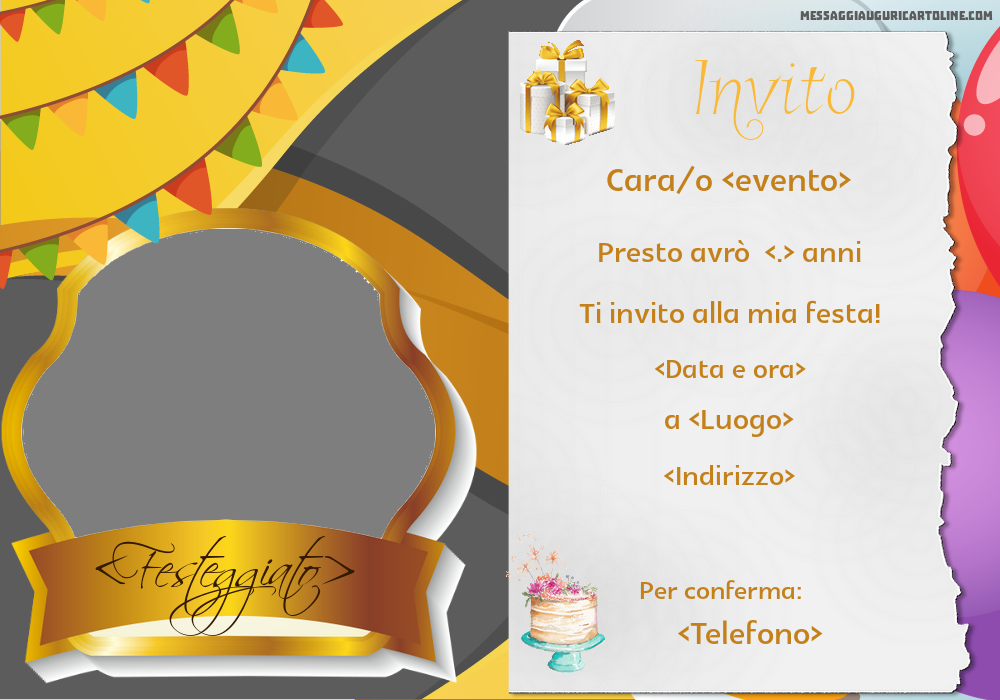 Inviti Di Compleanno Per Inserire Foto - Foto 2