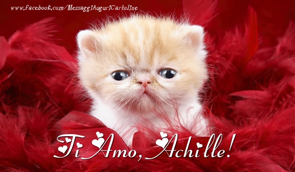 Cartoline d'amore - Animali | Ti amo, Achille!