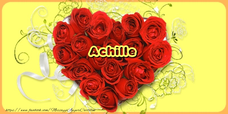 Cartoline d'amore - Cuore & Fiori & Rose | Achille