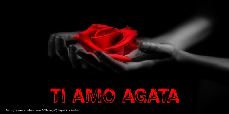 Cartoline d'amore - Rose | Ti Amo Agata