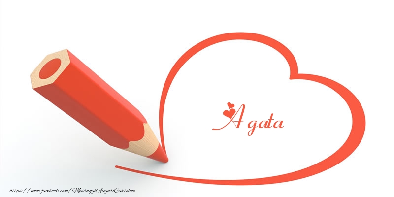 Cartoline d'amore -  Cuore per Agata!
