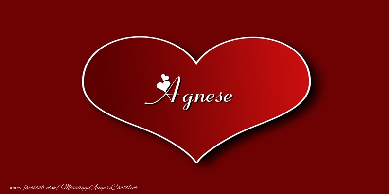 Cartoline d'amore - Cuore | Amore Agnese