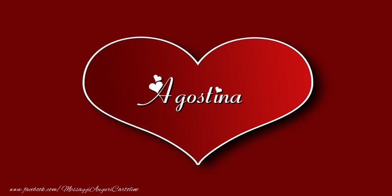 Cartoline d'amore - Amore Agostina