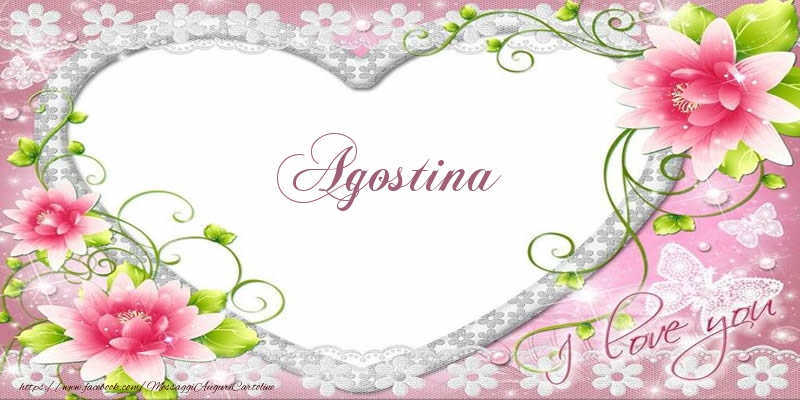 Cartoline d'amore - Cuore & Fiori | Agostina I love you