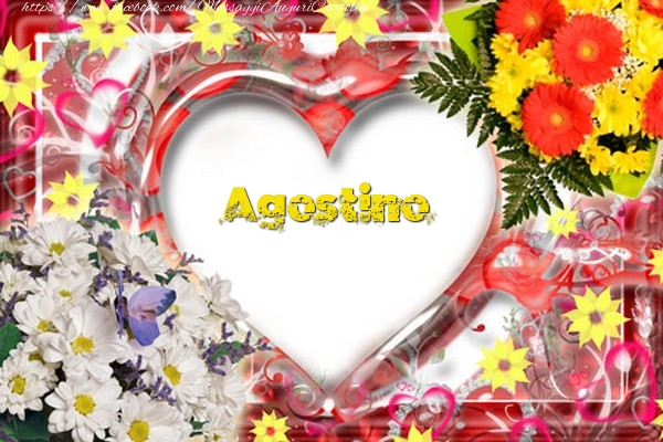 Cartoline d'amore - Cuore & Fiori | Agostino