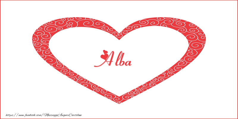 Cartoline d'amore -  Alba | Nome nel Cuore