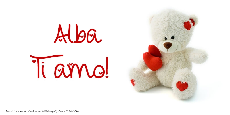 Cartoline d'amore - Animali & Animazione & Cuore & Orsi | Alba Ti amo!
