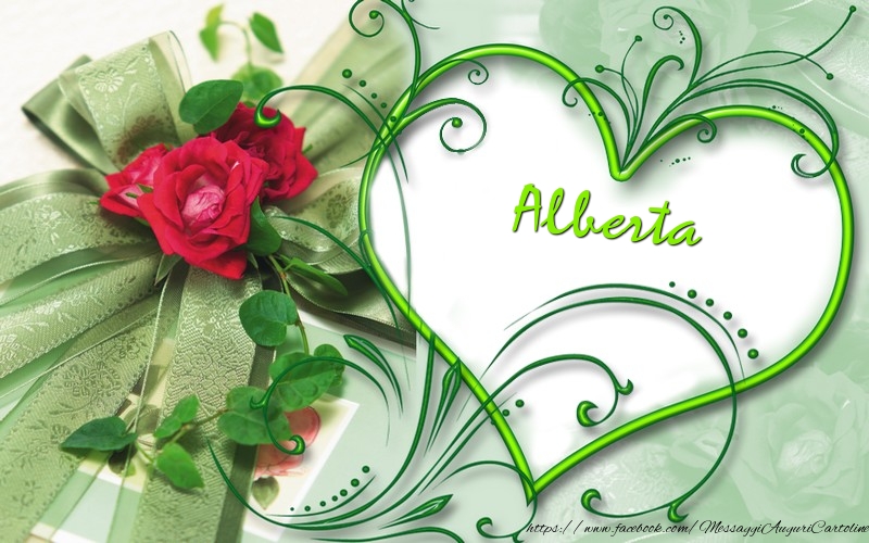 Cartoline d'amore - Cuore & Fiori | Alberta