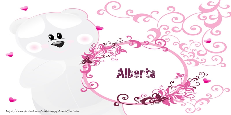 Cartoline d'amore - Fiori & Orsi | Alberta Ti amo!