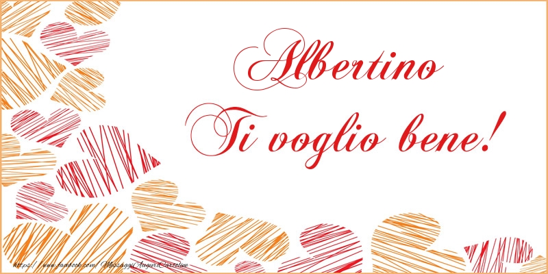 Cartoline d'amore - Cuore | Albertino Ti voglio bene!