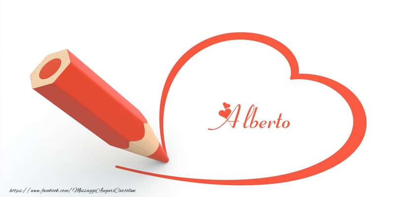  Cartoline d'amore -  Cuore per Alberto!