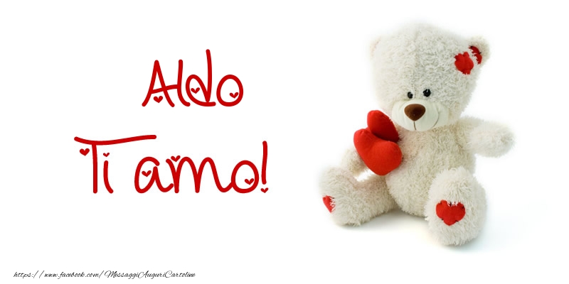 Cartoline d'amore - Animali & Animazione & Cuore & Orsi | Aldo Ti amo!