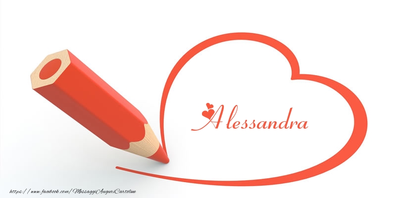 Cartoline d'amore -  Cuore per Alessandra!