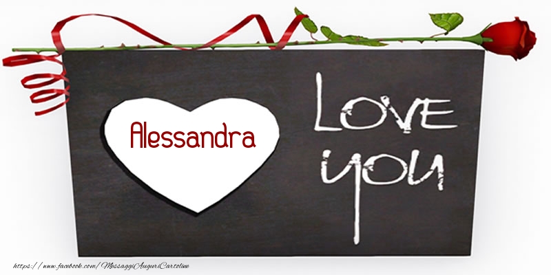 Cartoline d'amore - Cuore & Rose | Alessandra Love You