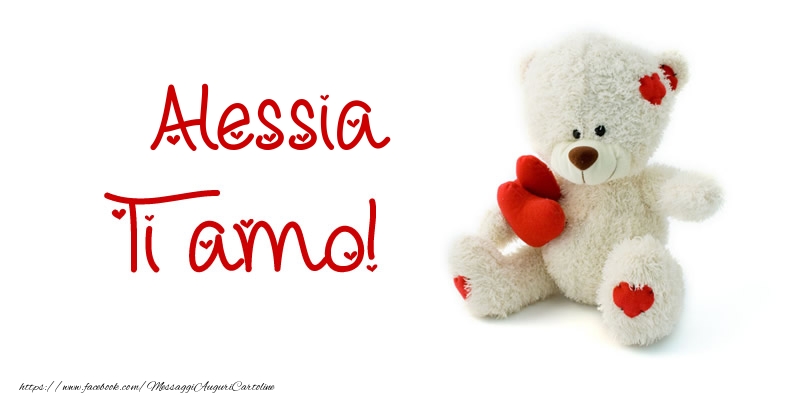 Cartoline d'amore - Animali & Animazione & Cuore & Orsi | Alessia Ti amo!