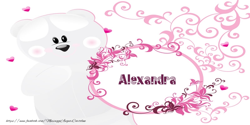 Cartoline d'amore - Fiori & Orsi | Alexandra Ti amo!