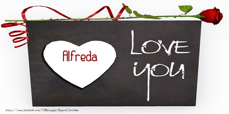 Cartoline d'amore - Cuore & Rose | Alfreda Love You