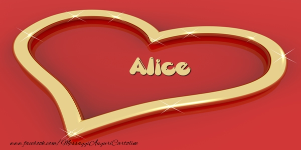 Cartoline d'amore - Cuore | Love Alice