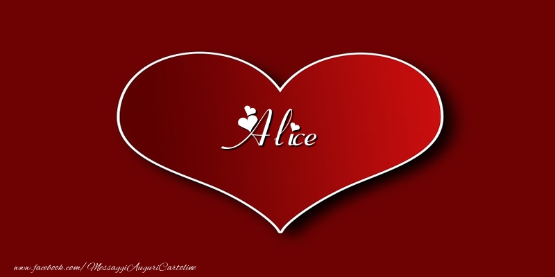 Cartoline d'amore - Amore Alice
