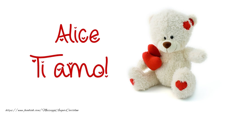 Cartoline d'amore - Animali & Animazione & Cuore & Orsi | Alice Ti amo!