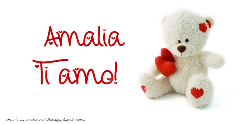 Cartoline d'amore - Animali & Animazione & Cuore & Orsi | Amalia Ti amo!