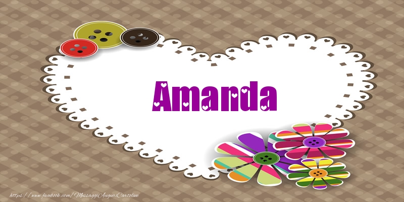 Cartoline d'amore -  Amanda nel cuore!