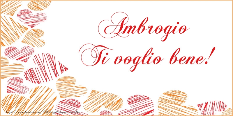 Cartoline d'amore - Cuore | Ambrogio Ti voglio bene!
