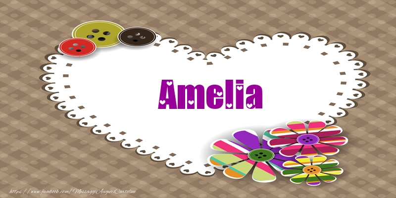 Cartoline d'amore -  Amelia nel cuore!