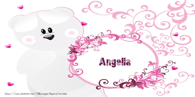 Cartoline d'amore - Fiori & Orsi | Angelia Ti amo!