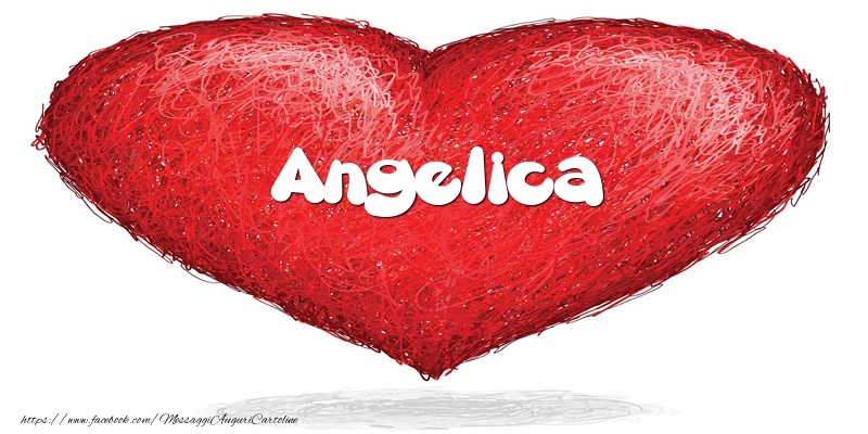 Cartoline d'amore -  Angelica nel cuore