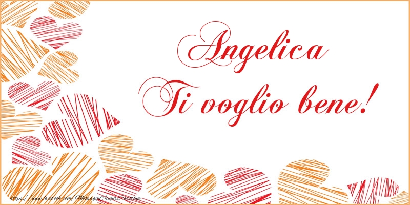 Cartoline d'amore - Cuore | Angelica Ti voglio bene!
