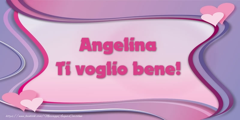 Cartoline d'amore - Cuore | Angelina Ti voglio bene!