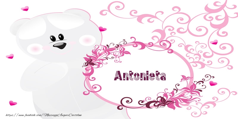 Cartoline d'amore - Fiori & Orsi | Antonieta Ti amo!