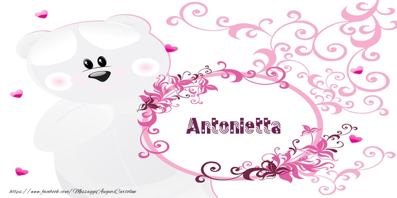 Cartoline d'amore - Fiori & Orsi | Antonietta Ti amo!