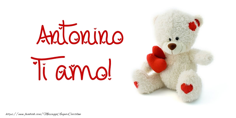 Cartoline d'amore - Animali & Animazione & Cuore & Orsi | Antonino Ti amo!