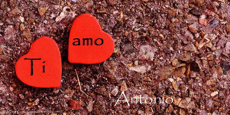 Cartoline d'amore - Cuore | Ti amo Antonio