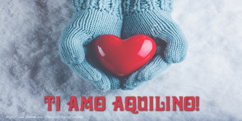 Cartoline d'amore - Cuore & Neve | TI AMO Aquilino!