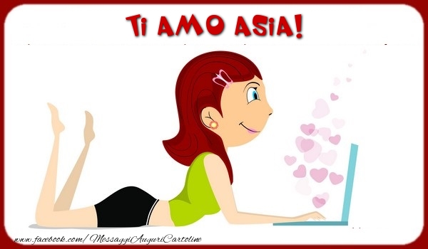 Cartoline d'amore - Animazione & Cuore | Ti amo Asia