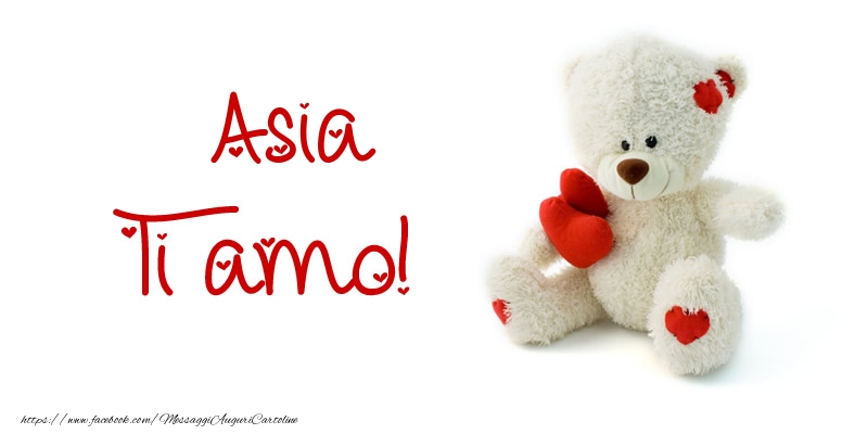 Cartoline d'amore - Animali & Animazione & Cuore & Orsi | Asia Ti amo!