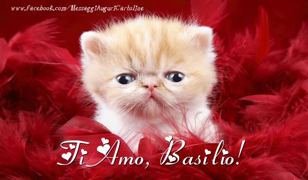 Cartoline d'amore - Animali | Ti amo, Basilio!