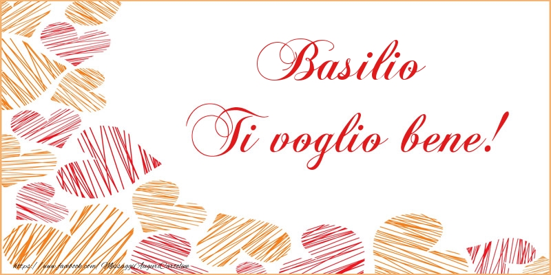 Cartoline d'amore - Cuore | Basilio Ti voglio bene!