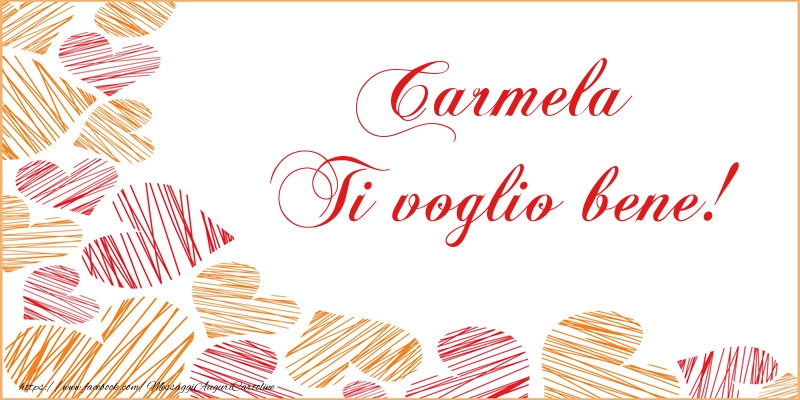 Cartoline d'amore - Cuore | Carmela Ti voglio bene!