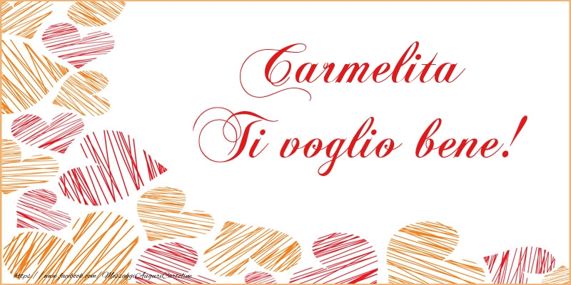  Cartoline d'amore - Cuore | Carmelita Ti voglio bene!